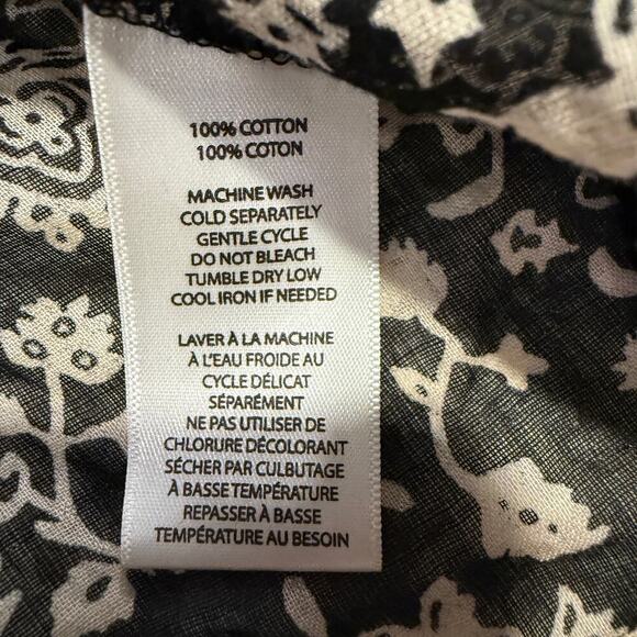 Beachlunchlounge Ruffle Sleeveless Blouse Black White Floral Women S Boho Chic - Picture 6 of 8